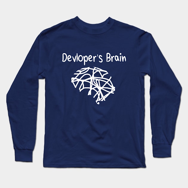 developer Brain Long Sleeve T-Shirt by AYN Store 